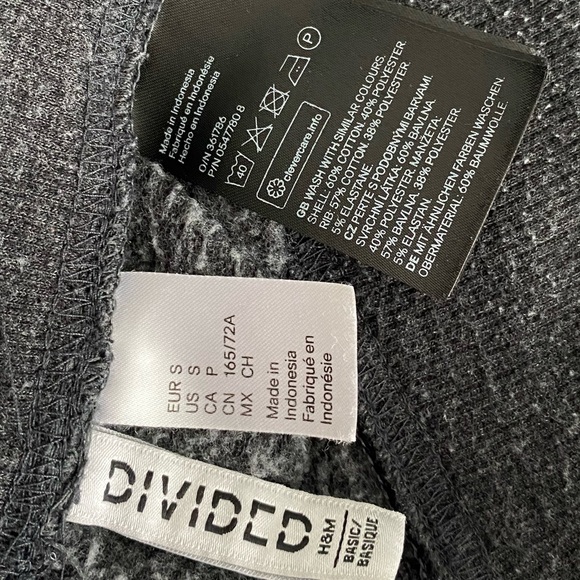 ๐3 for $20๐H&M Charcoal Gray Cotton Blend Sweatpants Size S - Picture 4 of 5